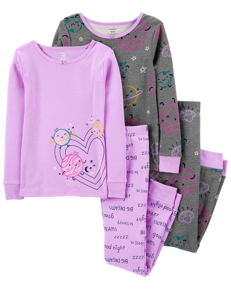 Carters Girls Pajamas PJs 4pc Cotton Snug Ballerina Princess Set 14 